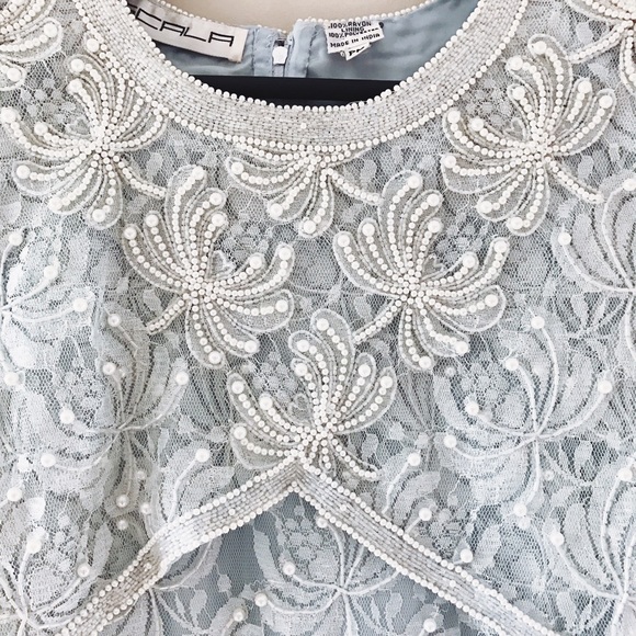 {Vintage} Scala • Pearl Lace Dress - Picture 8 of 10