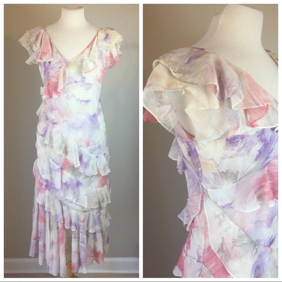 Vintage Dresses - Vintage 20's style Floral Gatsby Flapper dress Vintage Dresses - Vintage 20's style Floral Gatsby Flapper dress