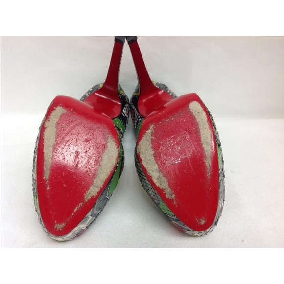 CHRISTIAN louboutin hand painted python shoes - Picture 4 of 4
