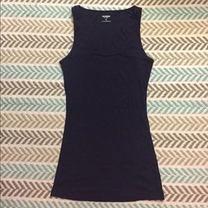 Express Dark Purple Ribbed Tank
