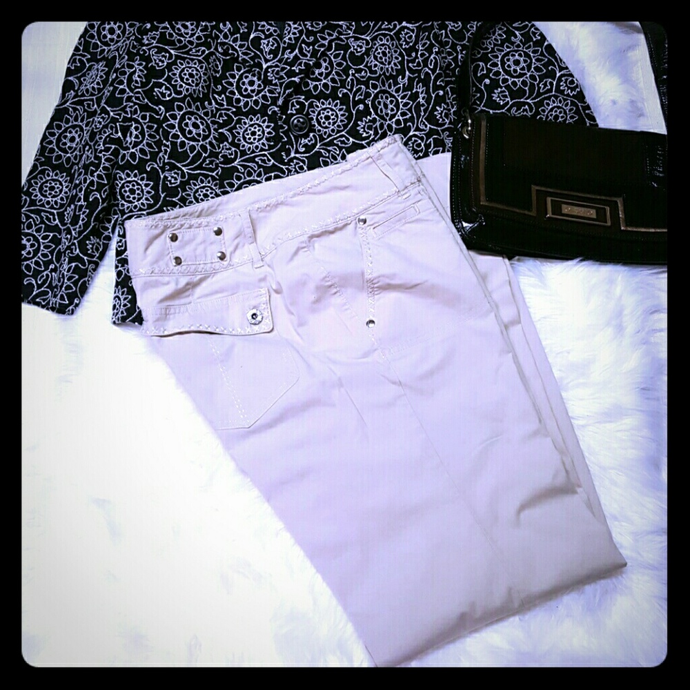 WHBM cotton khaki pants