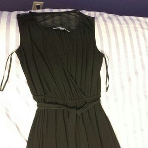 Women's black sleeveless jumpsuit
