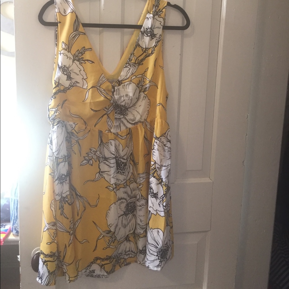 Tobi yellow floral dress