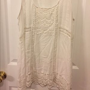 Beautiful cream Lace sleeveless blouse