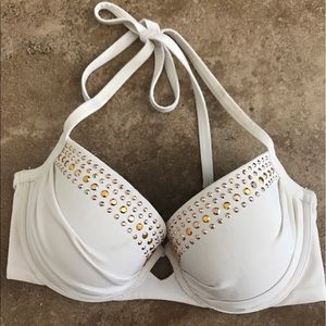 White bathing suit top