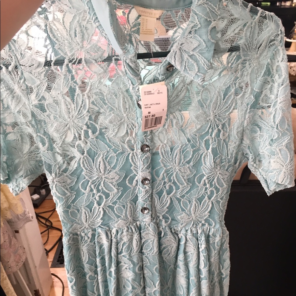 Forever 21 Mint Shirtdress