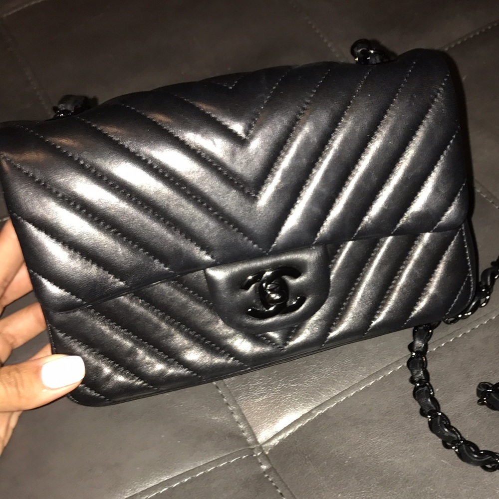 Authentic Chanel cross body black