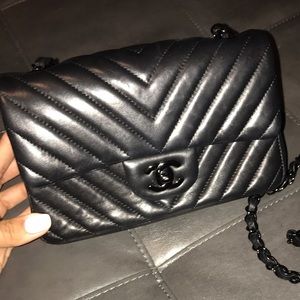 Authentic Chanel cross body black