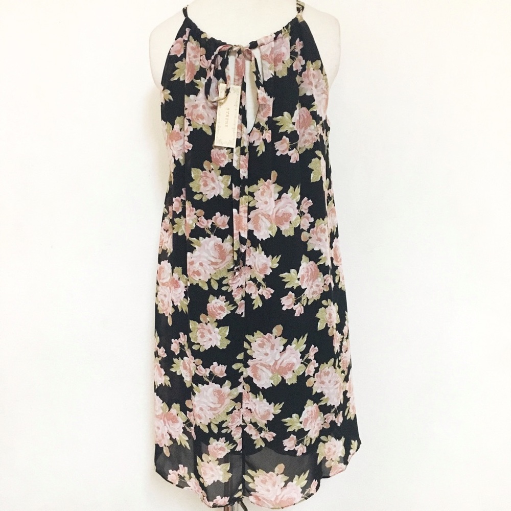 Beautiful Halter flowing sweet festival swing spring summer chiffon dress - Picture 3 of 5