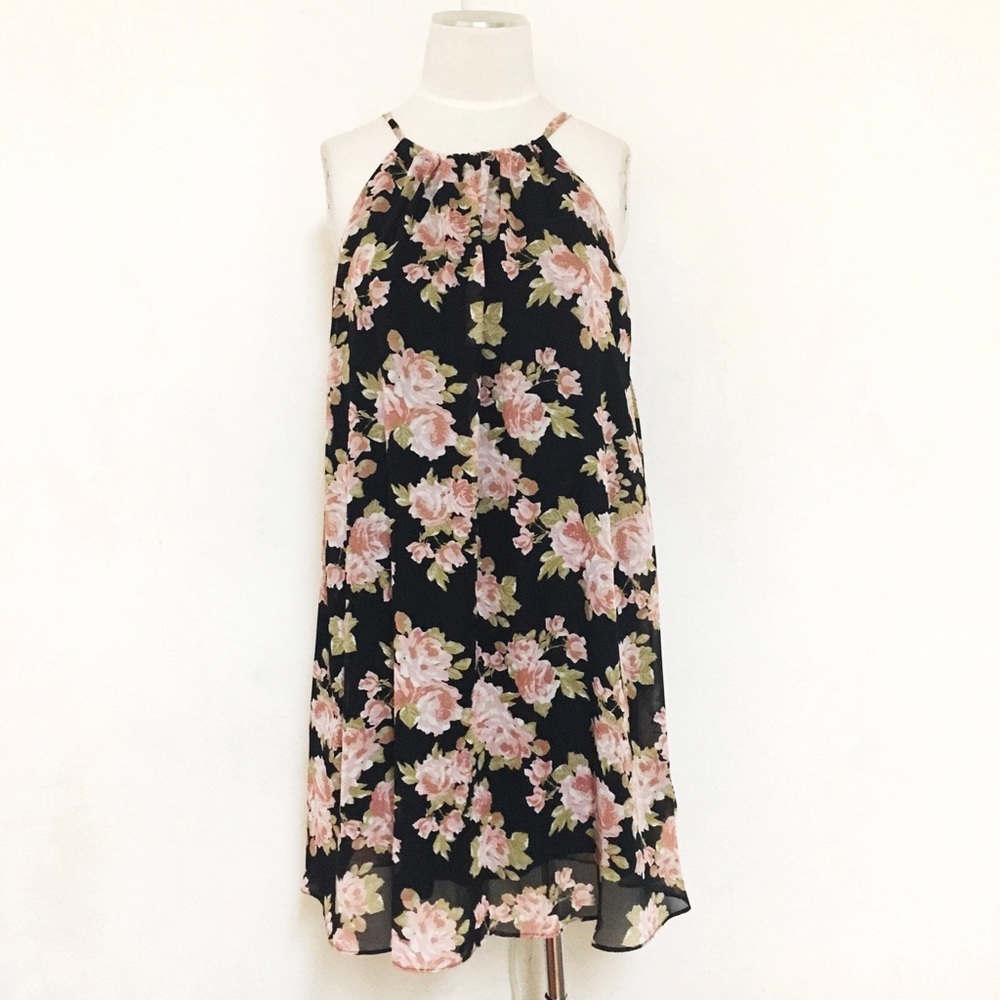 Beautiful Halter flowing sweet festival swing spring summer chiffon dress - Picture 2 of 5