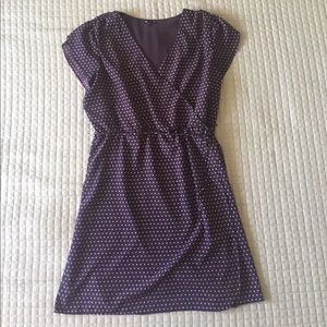 Purple and White Polka Dot Dress