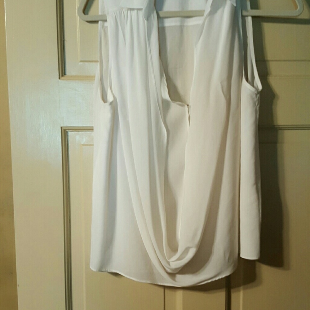Worn once, beautiful silk, not sheer, needs no cam
