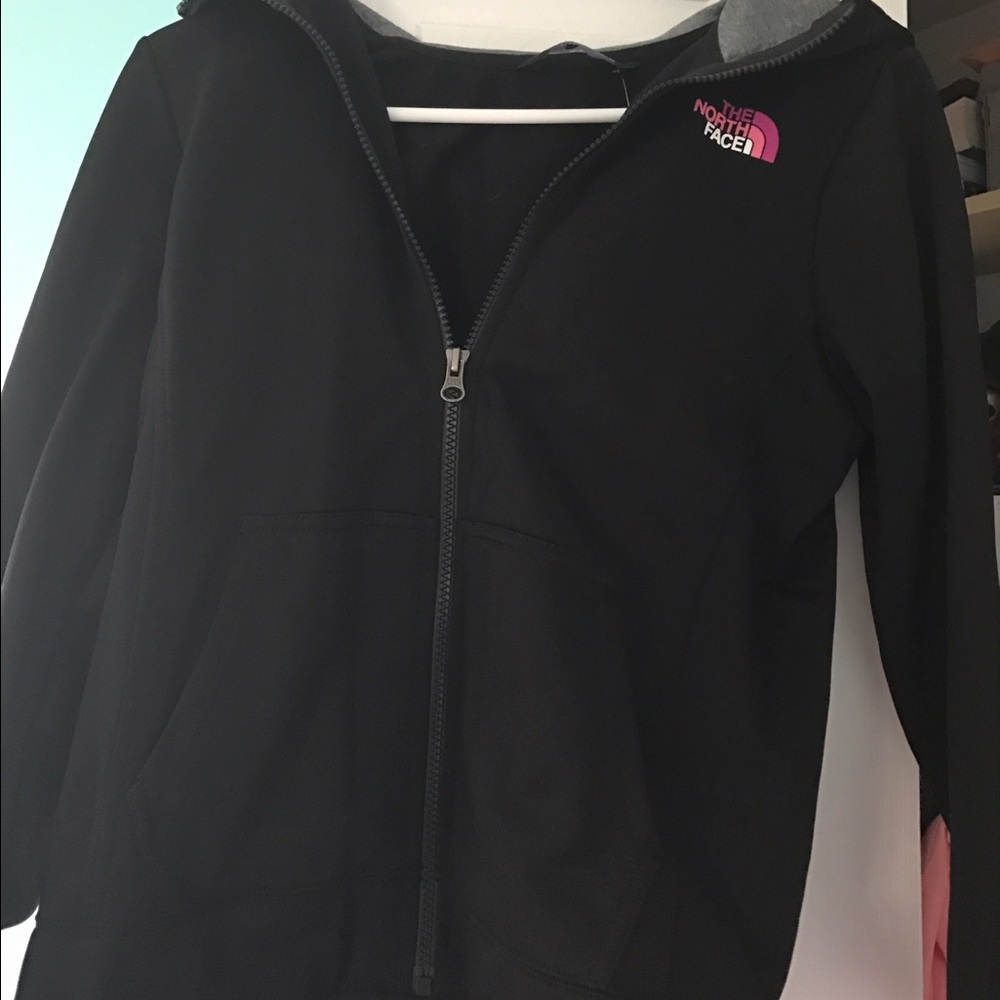 Black Northface zip up hoodie