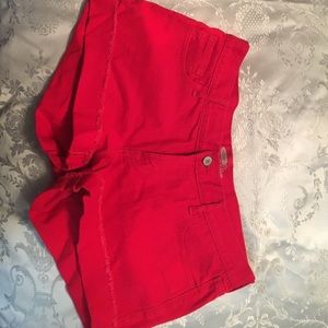 Red Denim shorts
