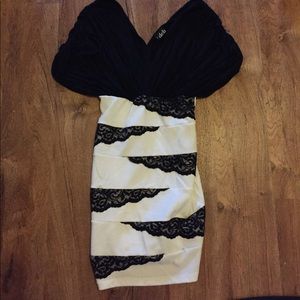 DEB black and white pencil dress