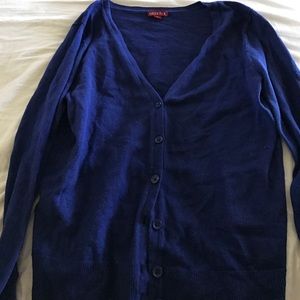 Blue cardigan