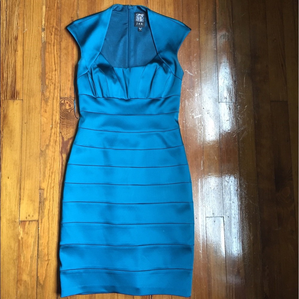 Teal cocktail dress