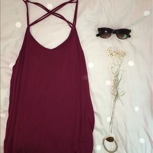Forever 21 Strappy Wine Tunic