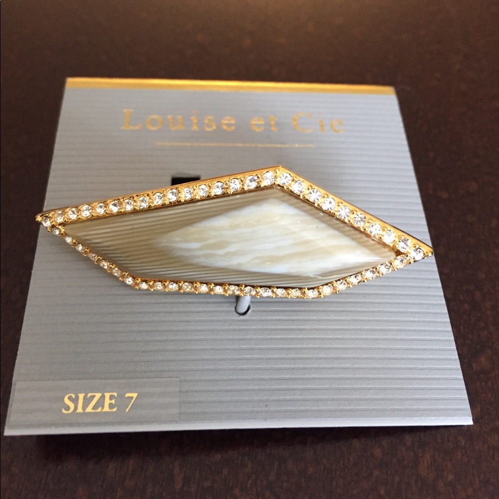 Louise et Cie oversized irregular shaped horn ring