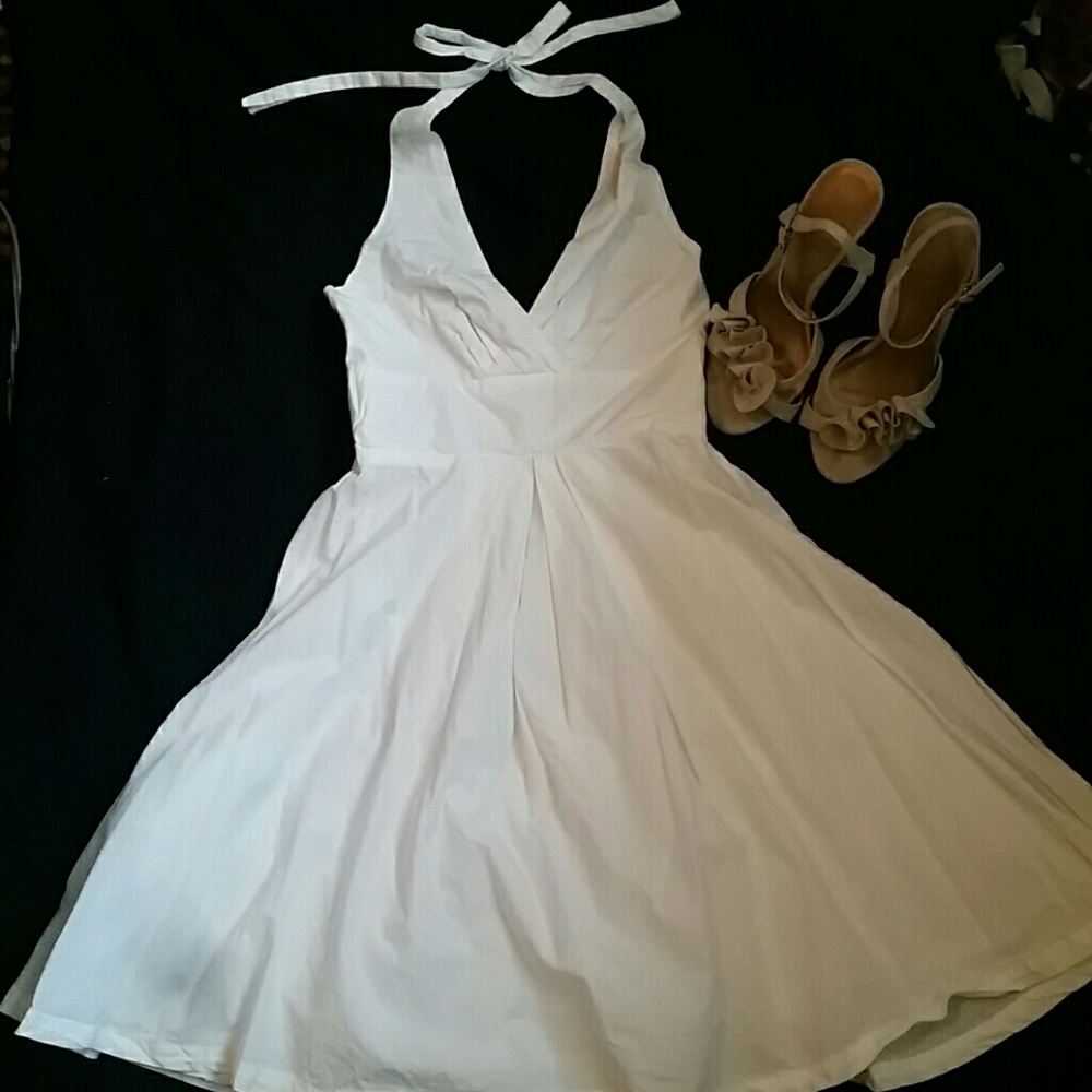 Halter white dress