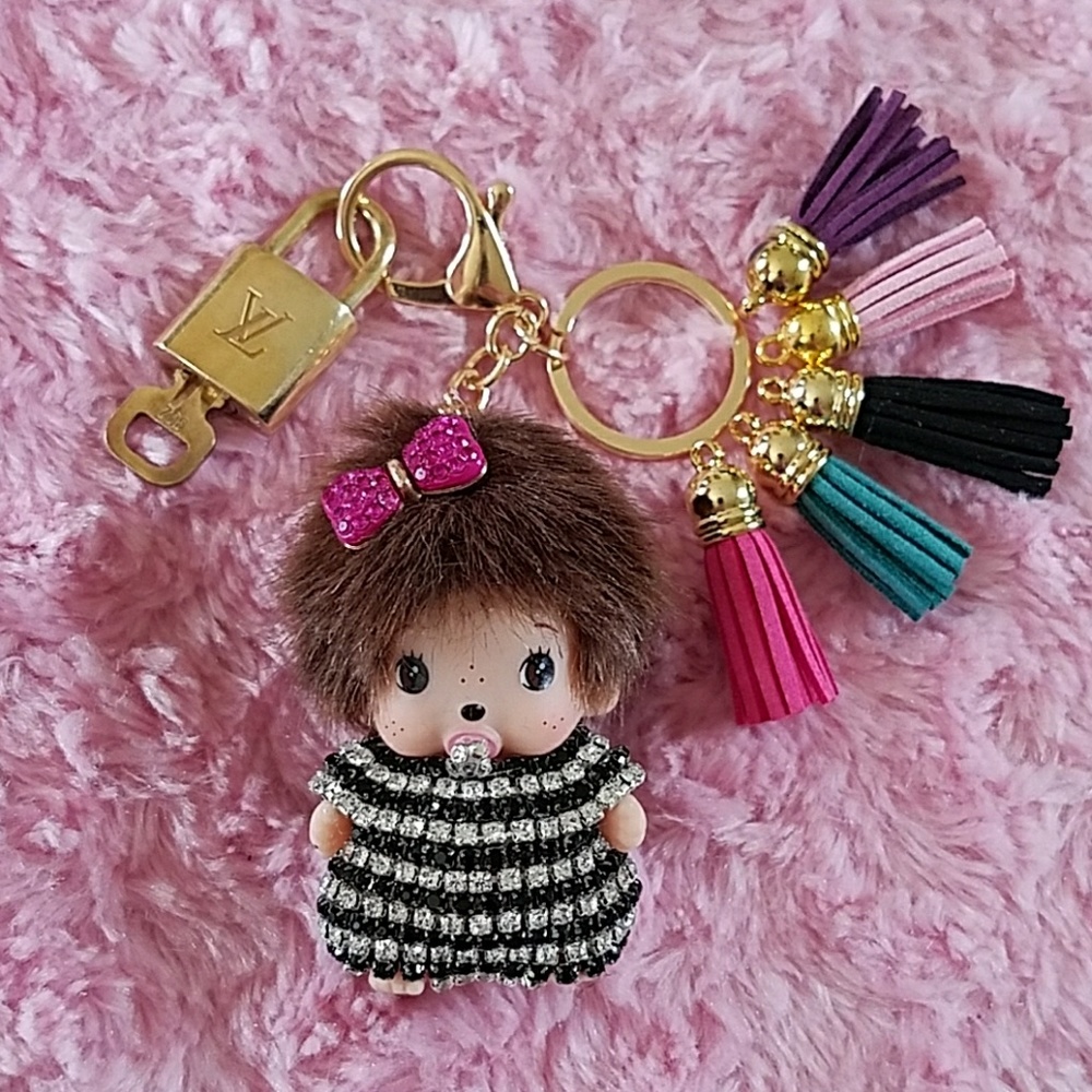 Auth. LOUIS VUITTON Lock w~ Munchichi doll 🎀