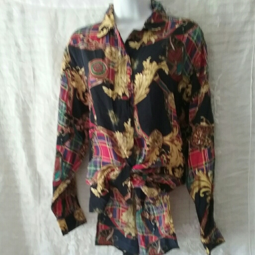 Silk Floral Shirt Made Italy