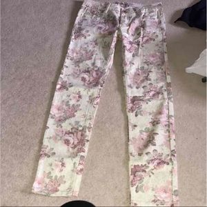 Flower skinny pants