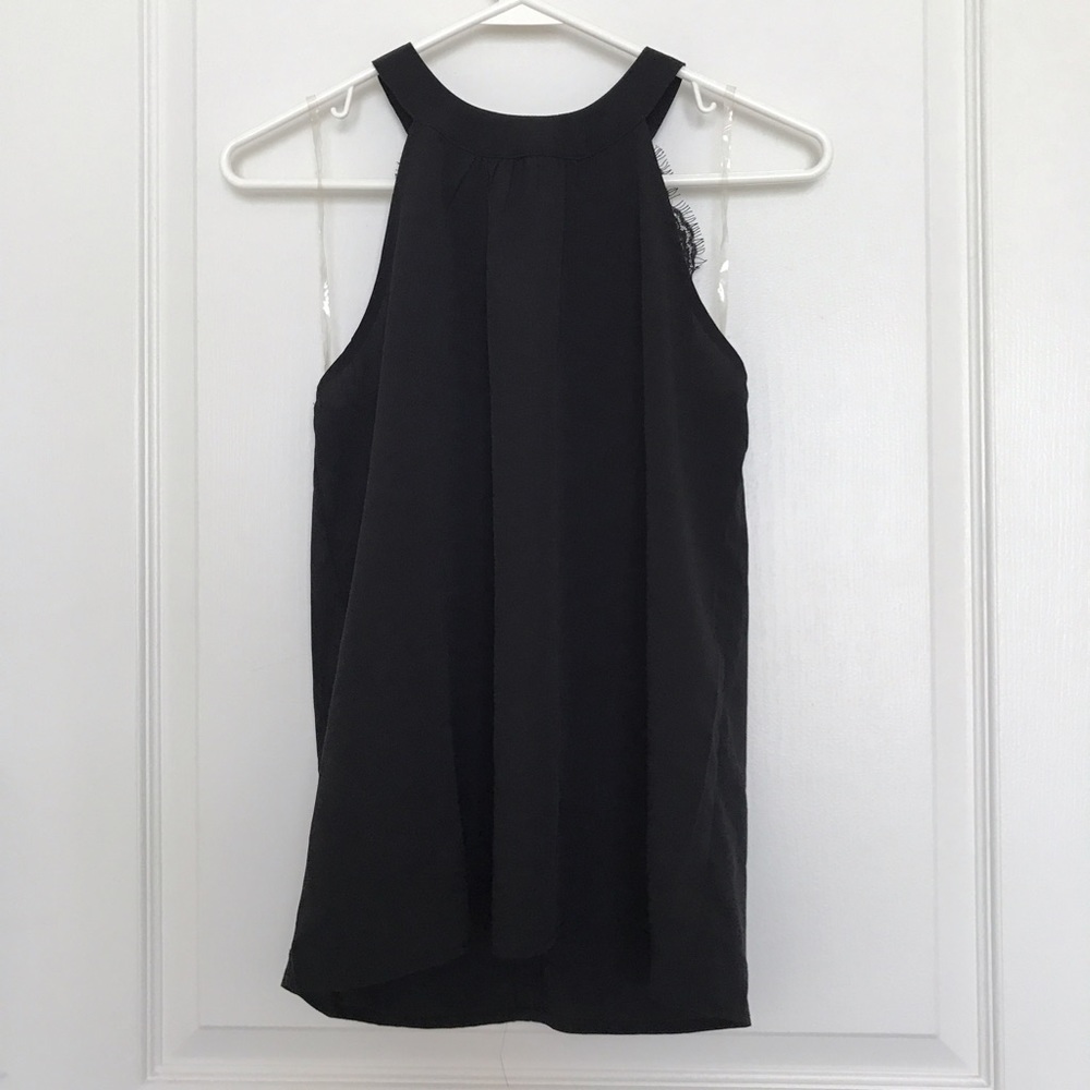 Freebird Black Lace High Neck Top (sz S)