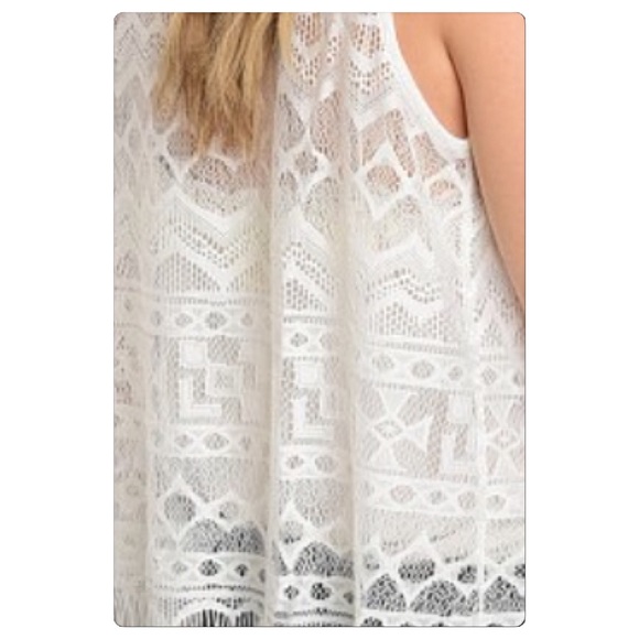 Bohemian Chic Fringe Lace Vest Small - Picture 8 of 8