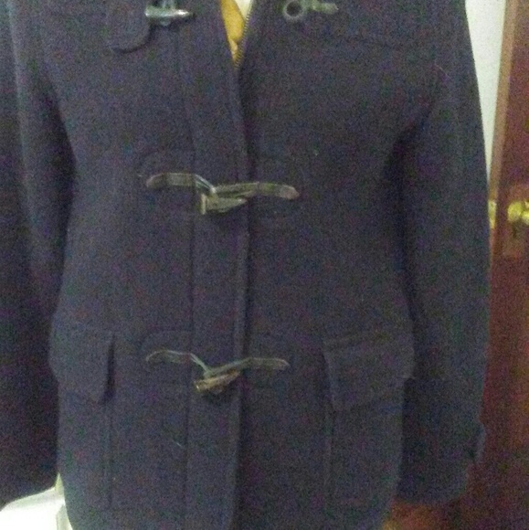 American Eagle Outfitters Jackets & Blazers - American Eagle Navy 100% Wool Peacoat