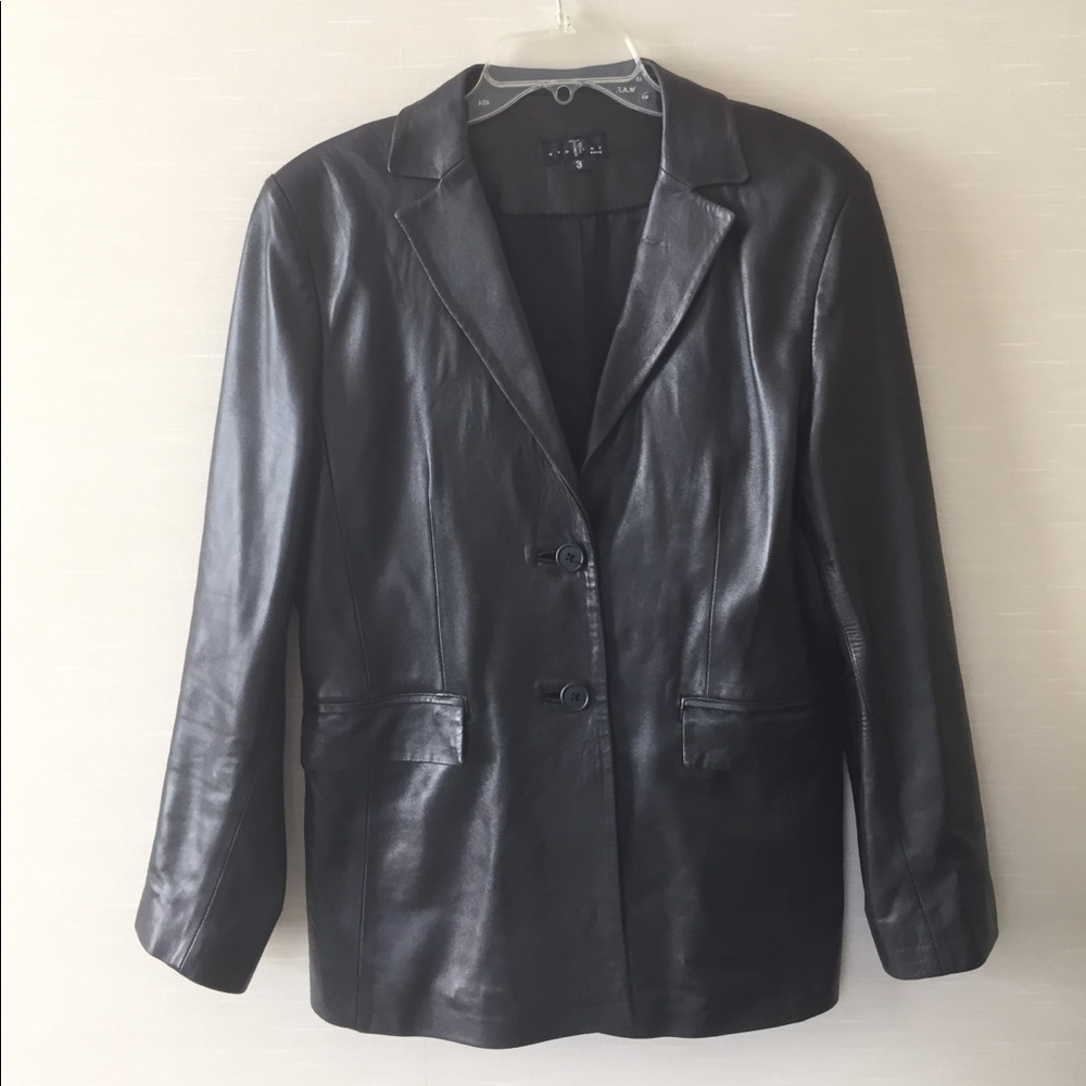 Atelier Paris leather blazer jacket