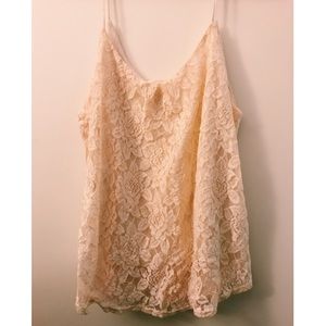 Pins and needles lace tank top.