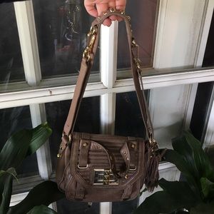 Juicy Couture Tan Leather Studded Satchel Small