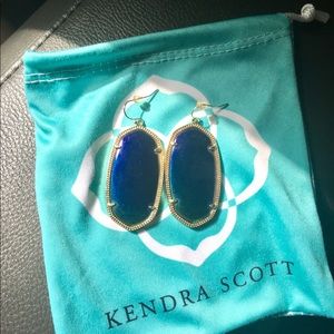 Kendra Scott Blue Danielle Cat Eye Earrings