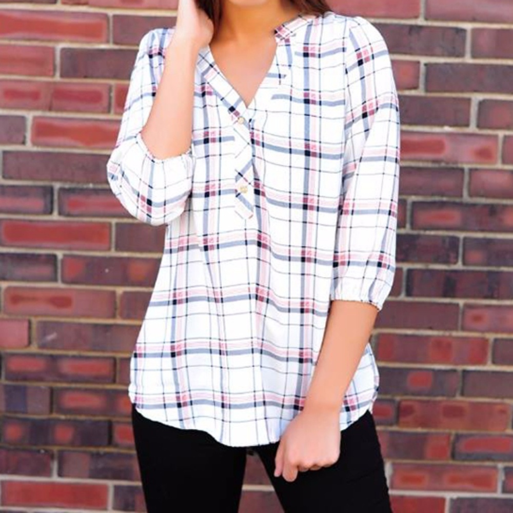 Ivory Plaid Shirt