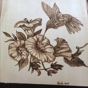 Hummingbird on basswood