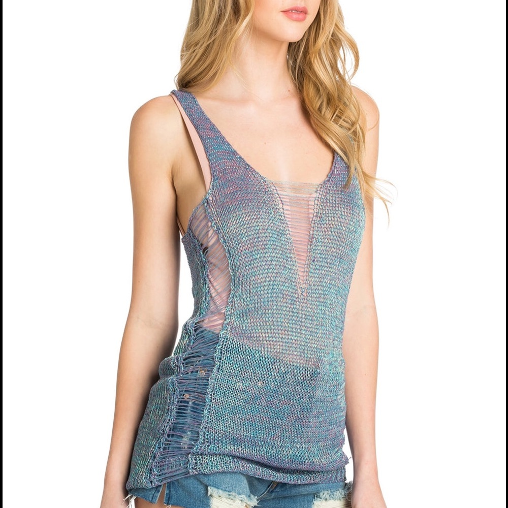 Metallic Knit Tank