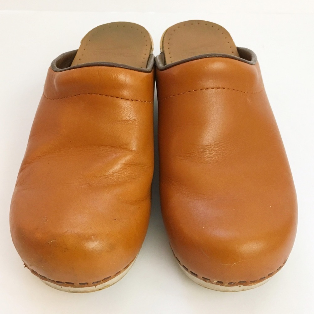 DANSKO Amber Colored leather Clogs