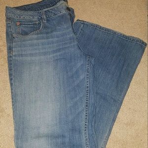 AE SZ 18L Distressed Flare Jeans