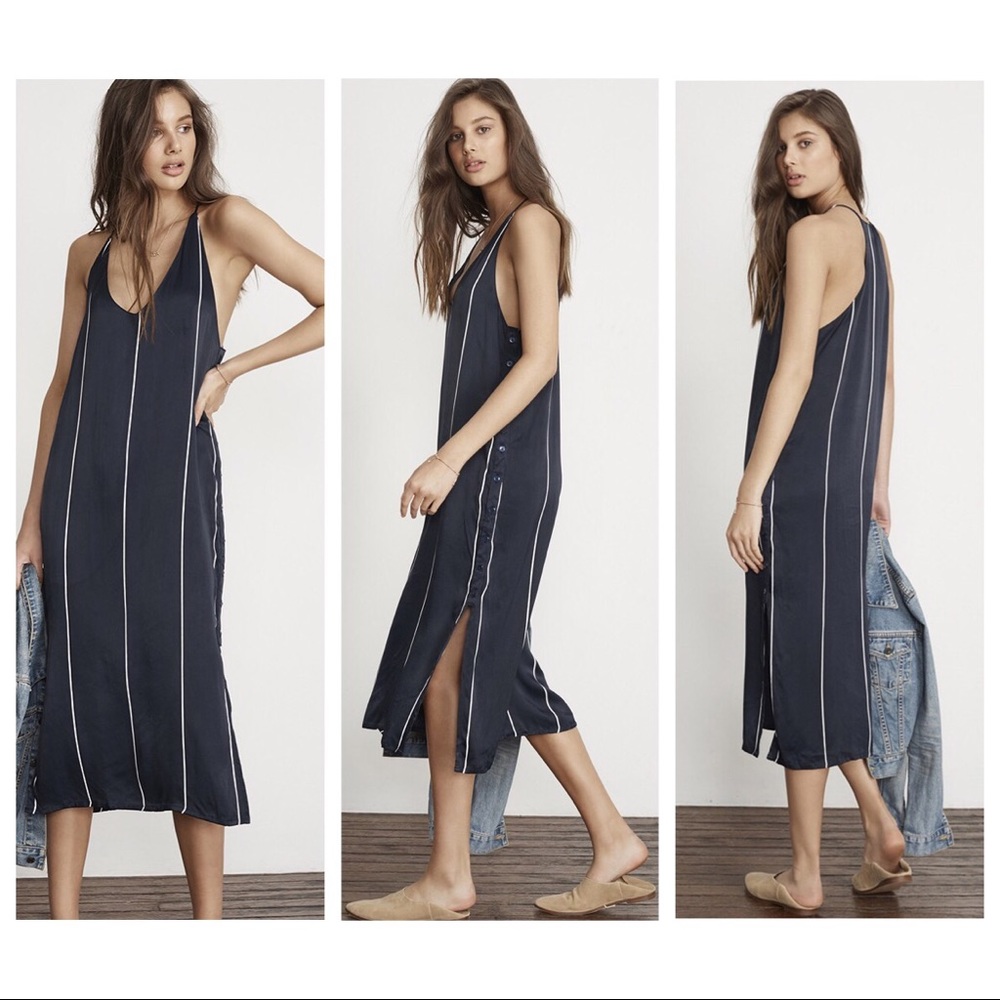 REDUCED!! Blanc midi dress in riptide stripe print