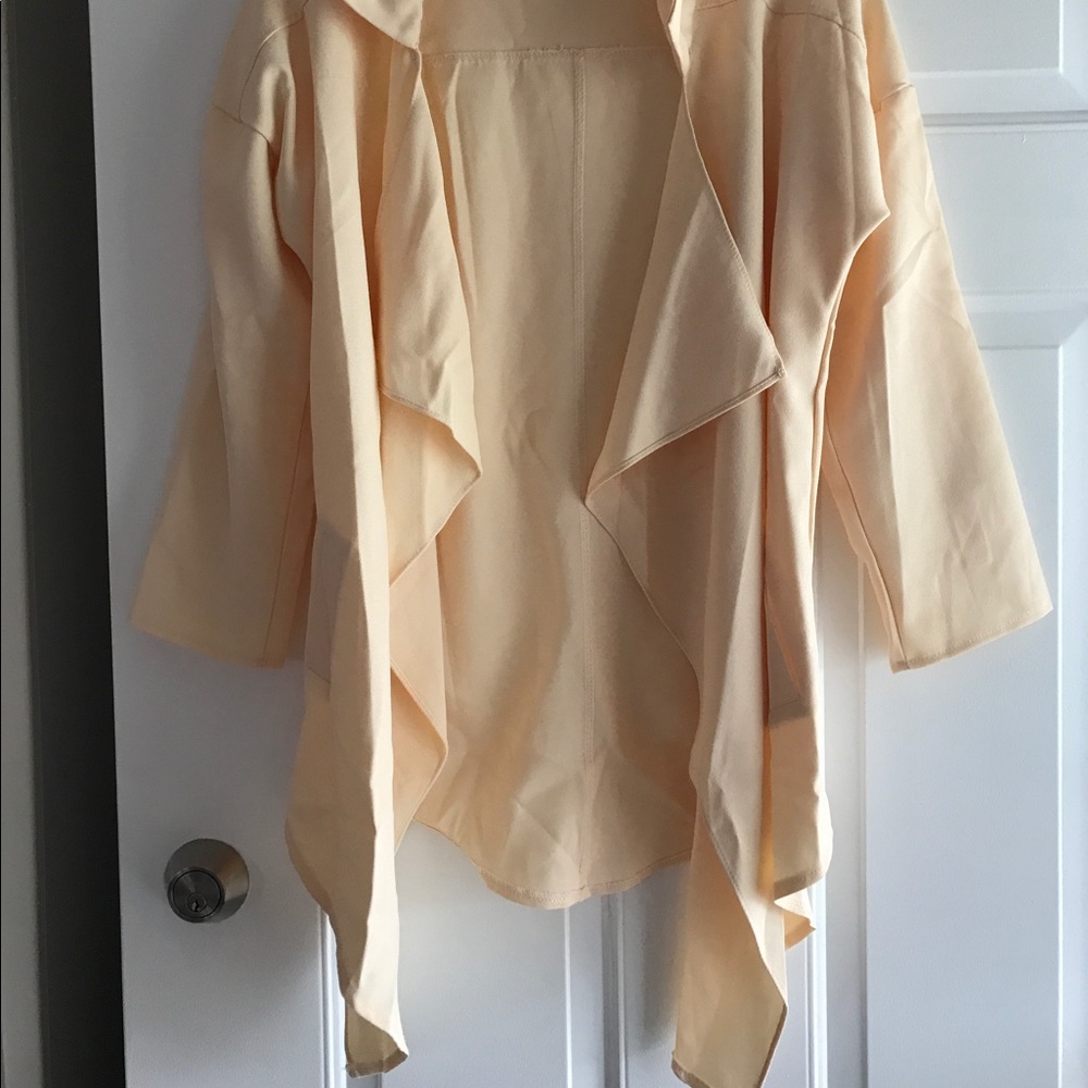 Apricot waterfall collar jacket