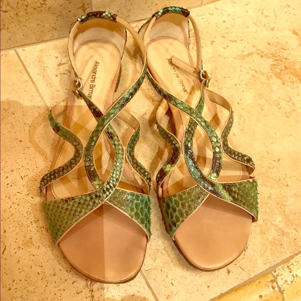 Alexandre Birman Genuine snakeskin leather sandals