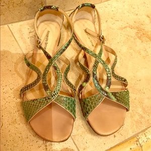 Alexandre Birman Genuine snakeskin leather sandals