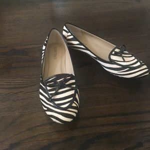 Ellen Tracy zebra print flats