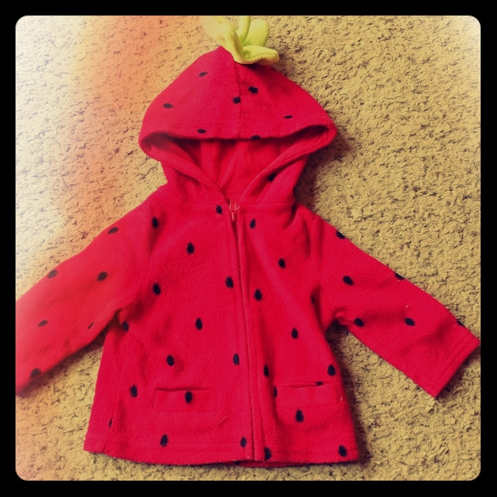 Strawberry Sweatshirt 0-3 months Baby girl