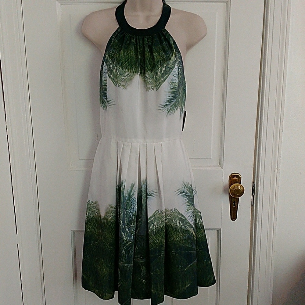 Photoprint Halter Dress