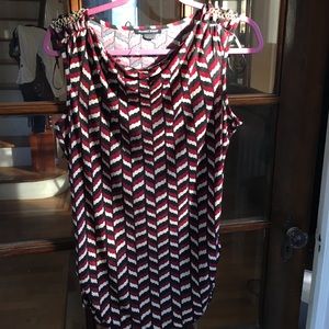 Ladies Blouse Dark wine beige and black