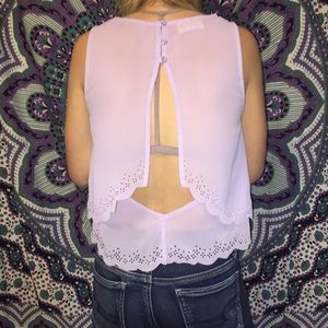 Purple cut out top