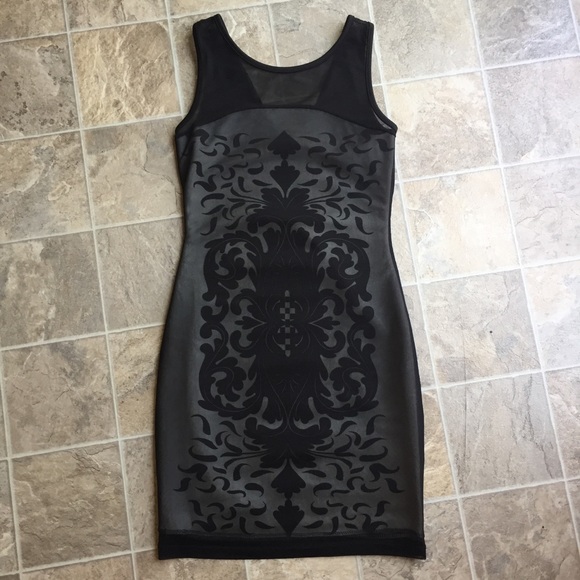 ANGL, Phanuel Mesh Body Con Dress - Picture 1 of 4