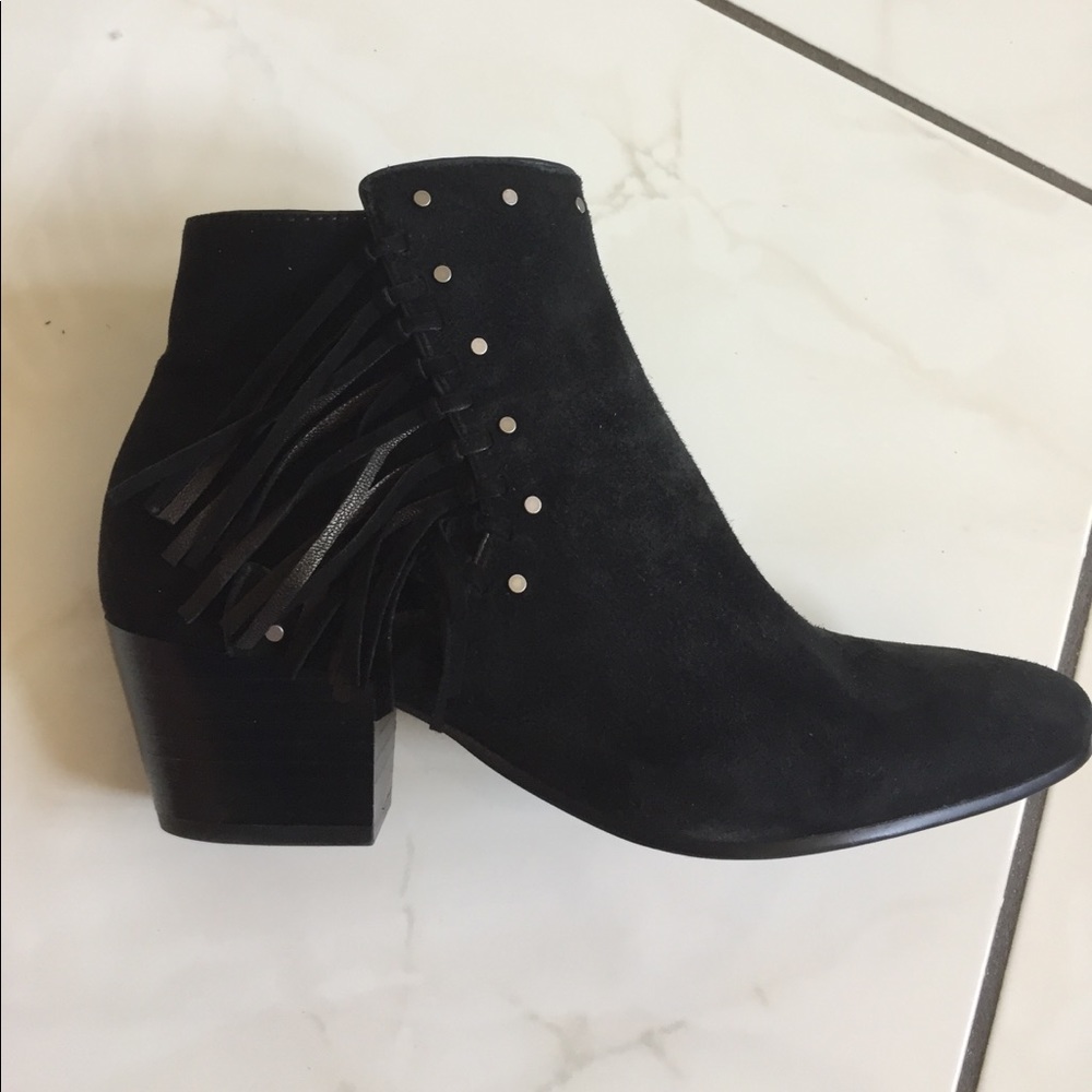 New black fringe Sam Edelman booties